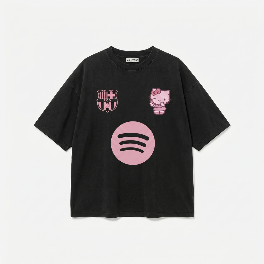 Hello Kitty Barcelone T-Shirt Black