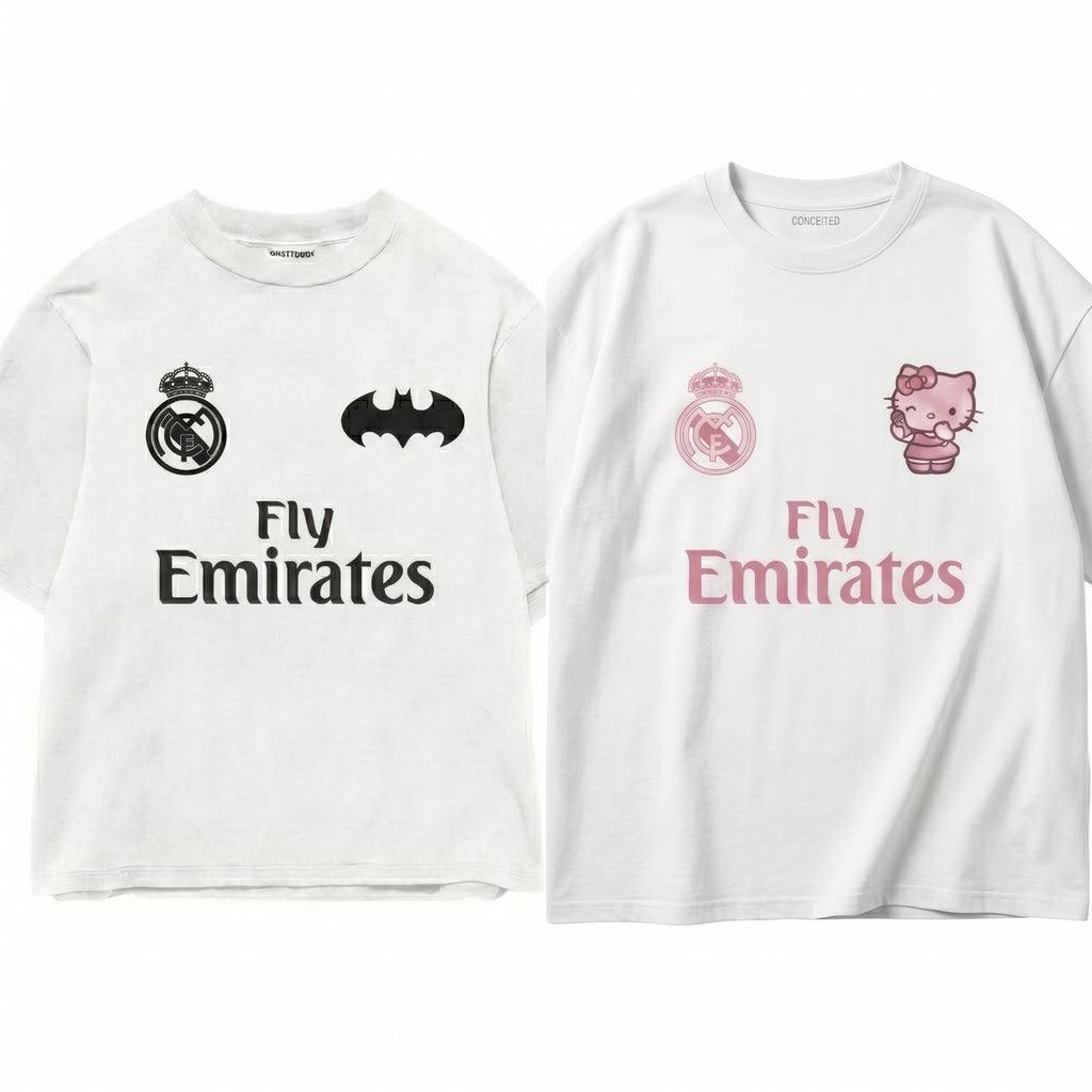 Hello Kitty & Bat Man Real Madrid T-Shirt White