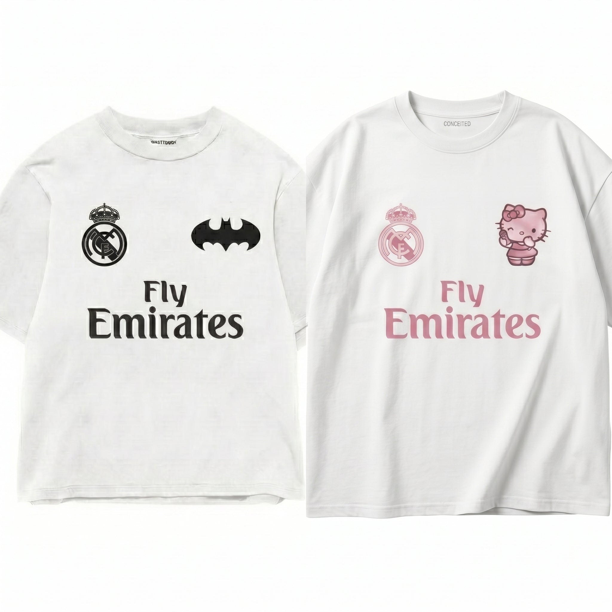 Hello Kitty & Bat Man Real Madrid T-Shirt White