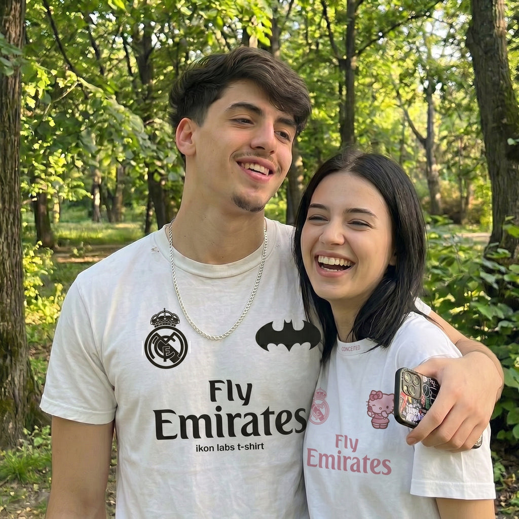 Hello Kitty & Bat Man Real Madrid T-Shirt White