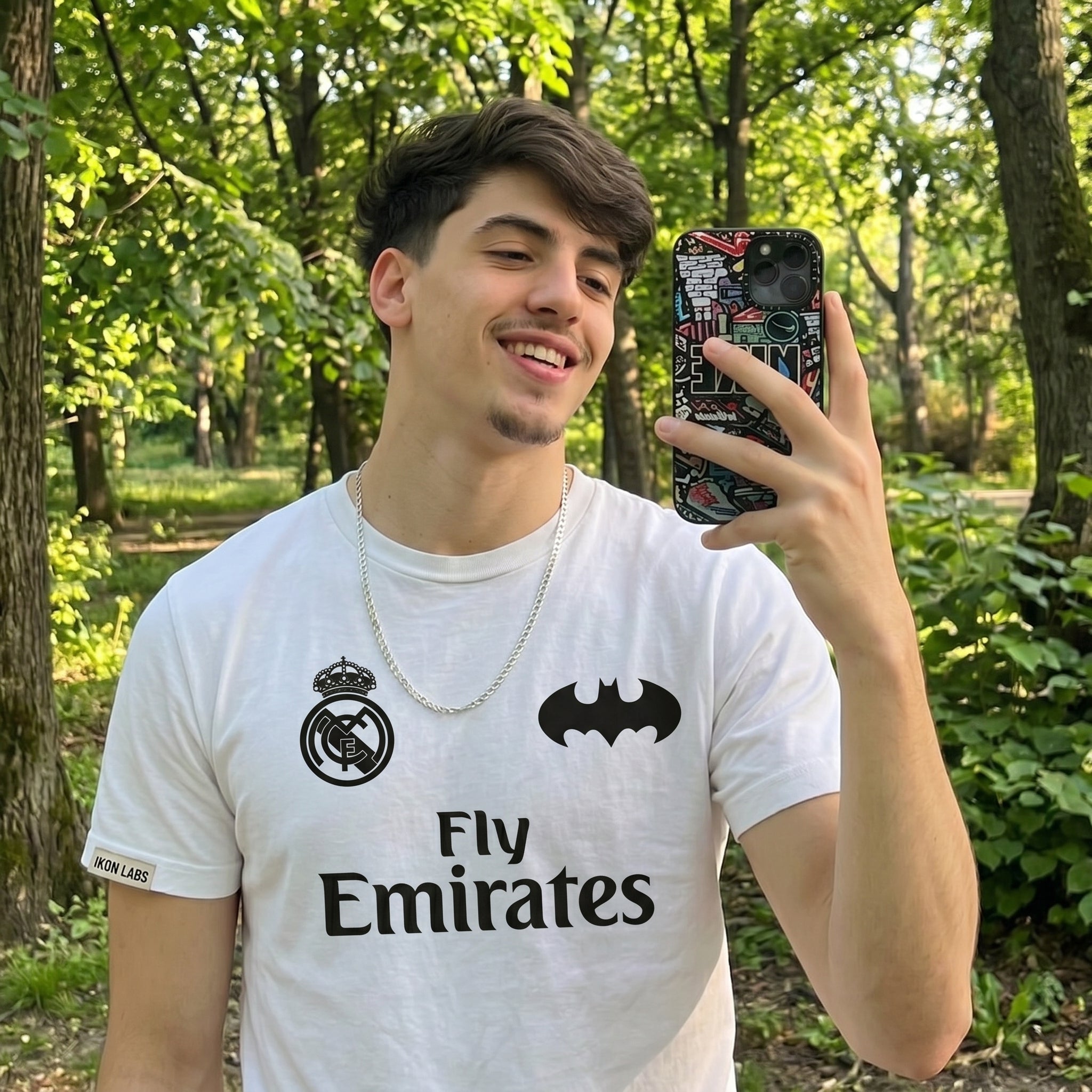 Hello Kitty & Bat Man Real Madrid T-Shirt White